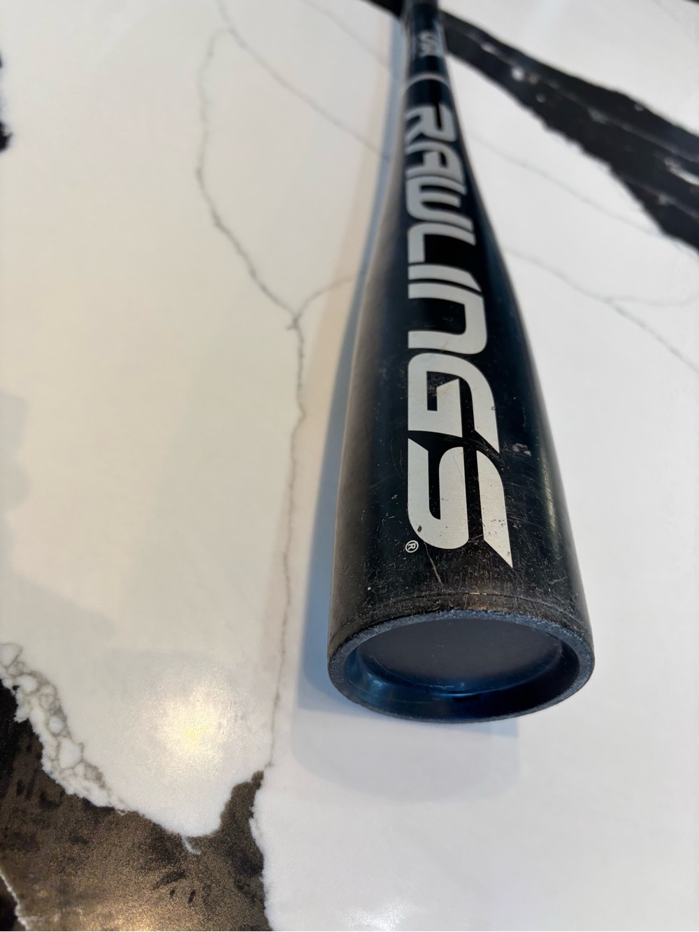 Rawlings Black Y-Ball Big Stick Baseball Bat with White Trim 2 5/8 diameter - Picture 11 of 11